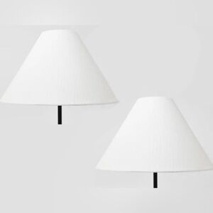 Set of 2 Taper Linen Lamp Shade White - Threshold™ designed with Studio McGee